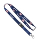Lanyard with woven logo and detachable buckle