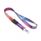 RPET lanyard with full-colour print and detachable buckle