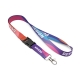RPET lanyard with full-colour print and detachable buckle