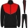 Solid black / Red 