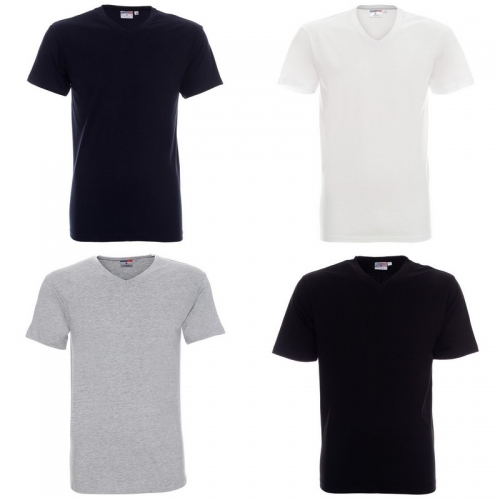 VĪRIEŠU T-KREKLS APDRUKAI - V-NECK