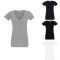 ЖЕНСКАЯ ФУТБОЛКА ДЛЯ ПЕЧАТИ V-NECK