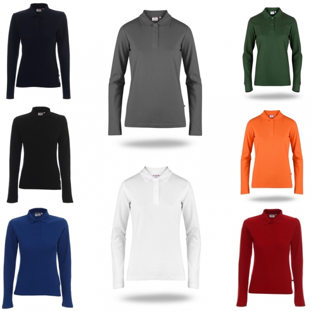 ЖЕНСКАЯ ФУТБОЛКА ПОЛО ДЛЯ ПЕЧАТИ - LONG COTTON