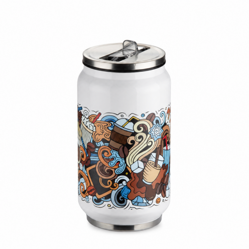 Termokrūze KANILO 250 ml ar salmiņu ar apdruku (cena bez logo)