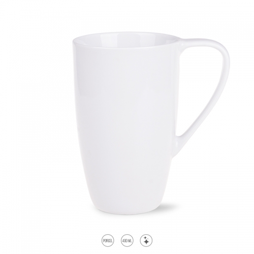Porcelāna krūze Jaylin ar logo, 400 ml 