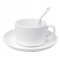 Puodelis  150 ml su lėkštute ir šaukšteliu JAVA sublimacinei spaudai (kaina be spaudos).