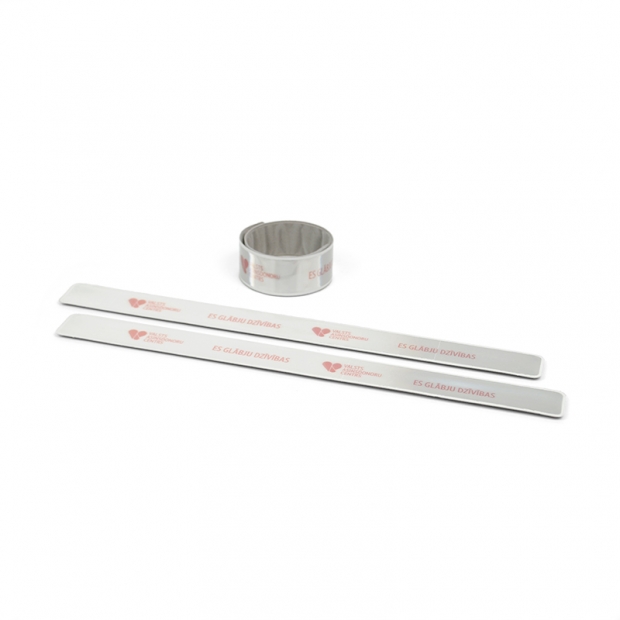 Reflector - wristband with imprint  EN 17353 (price with CMYK logo printing)