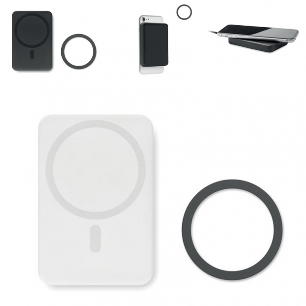 Wireless charging powerbank 5000 mAh Etic with imprint (price without logo)