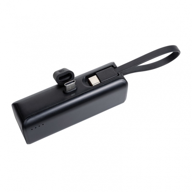 Kabatas izmēra jaudas banka 3000 mAh C savienotājs ar apdruku (cena bez logo)