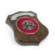 Shield with 2D shaped coin with individual design print