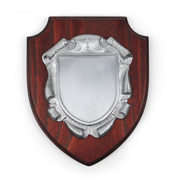 Shield with individual design plate