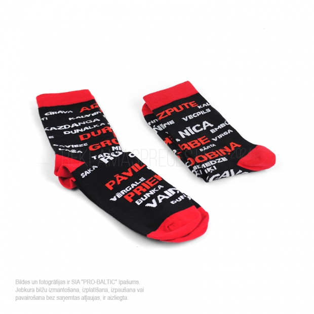 Socks with individual design print
