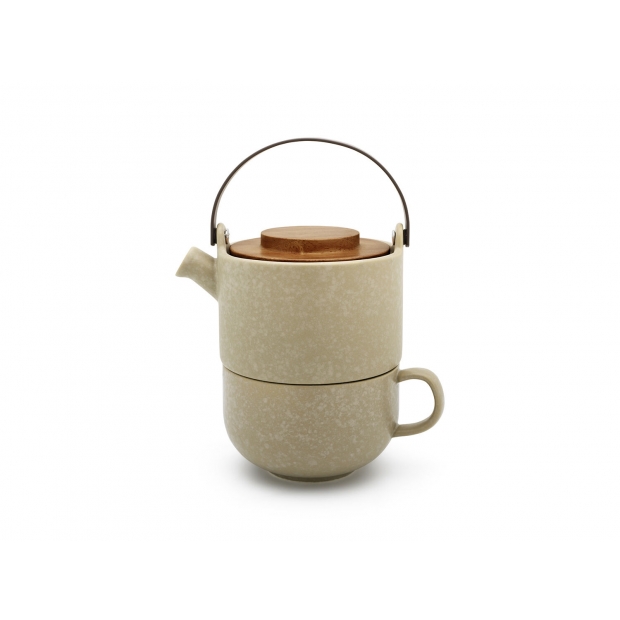 Tea for One Umea, белый, с бамбуковой крышкой