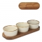 Serving tray with round bowls with imprint (price without logo) 