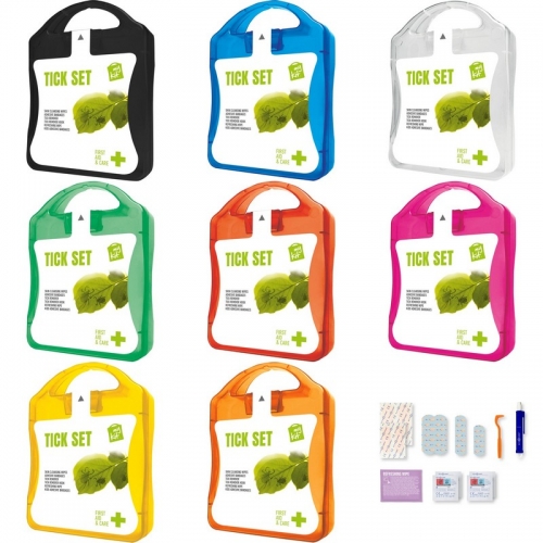 Pirmās palīdzības komplekti MyKit Tick ar apdruku (cena bez logo)
