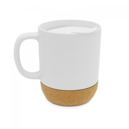 Krūze ar korķa dibenu apdrukai, 300 ml (cena bez drukas)