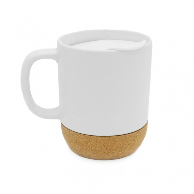 Krūze ar korķa dibenu apdrukai, 300 ml (cena bez drukas)