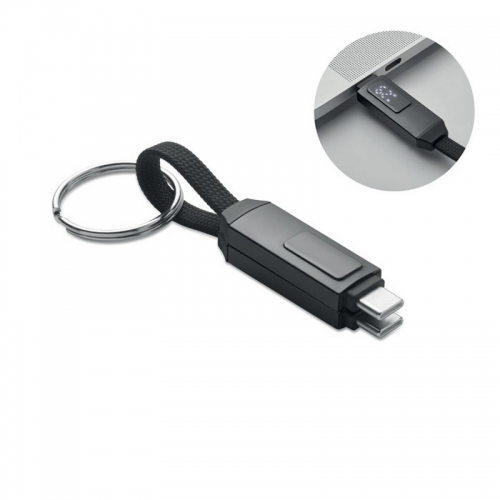 Charging and data cable with keyring with logo (price without logo)