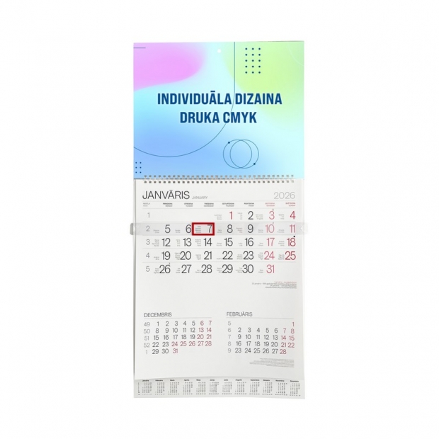 Individuāla dizaina sienas kalendārs Ekonom