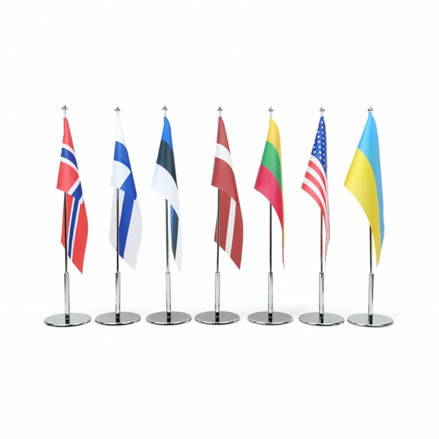 Table flag with individual design print