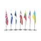 Table flag with individual design print