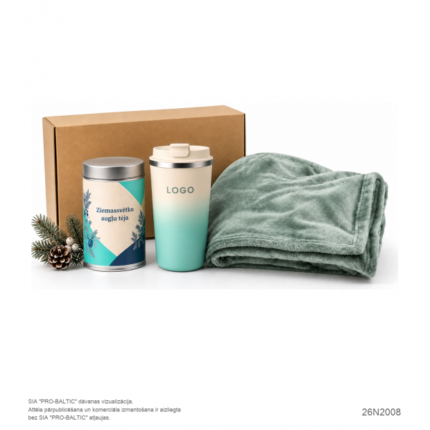 Gift “Soothing Breeze” 26N2008 with tumbler, blanket and fruit tea