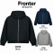 Fronter — unisex džemperis su gobtuvu ir užtrauktuku, 400 g/m²