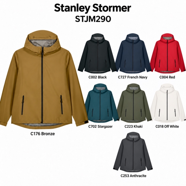 Stanley/Stella Stanley Stormer — мужская водонепроницаемая куртка — вид спереди