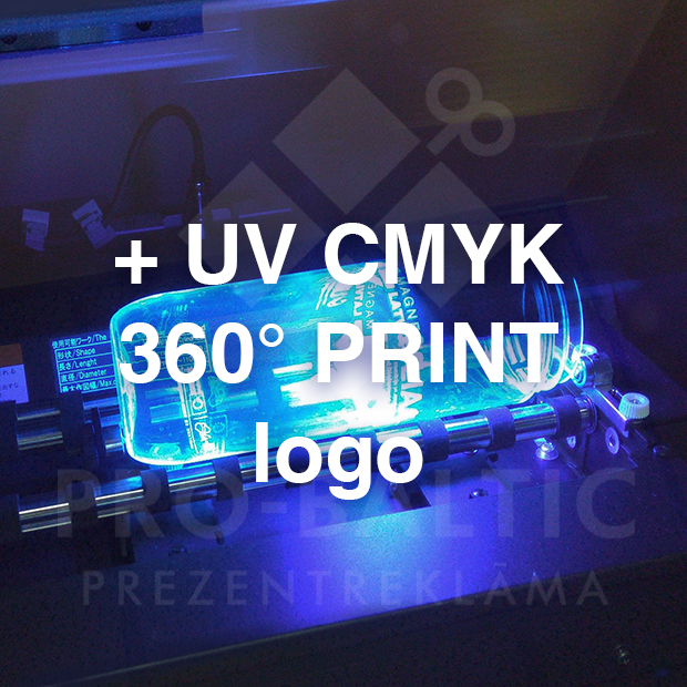 + logo UV CMYK uz cilindriskām virsmām