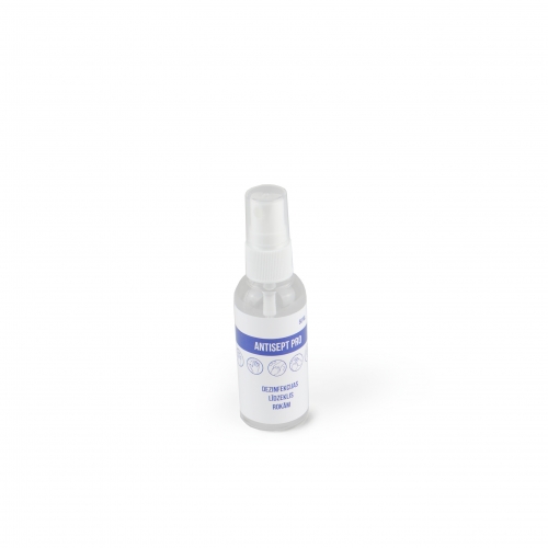 Dezinfekcijas līdzekļi rokām 50 ml ar smidzinātāju ar apdruku