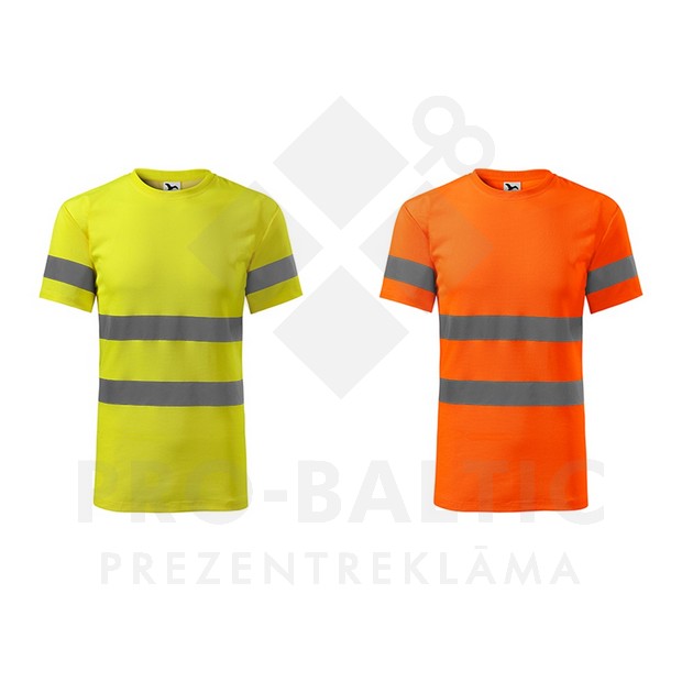 HV PROTECT 1V9 Unisex High-Visibility T-shirt with imprint (price without logo)