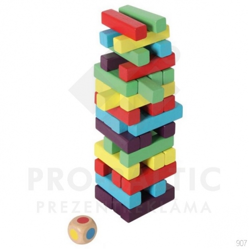 Games colorful tower with imprint (price without logo)